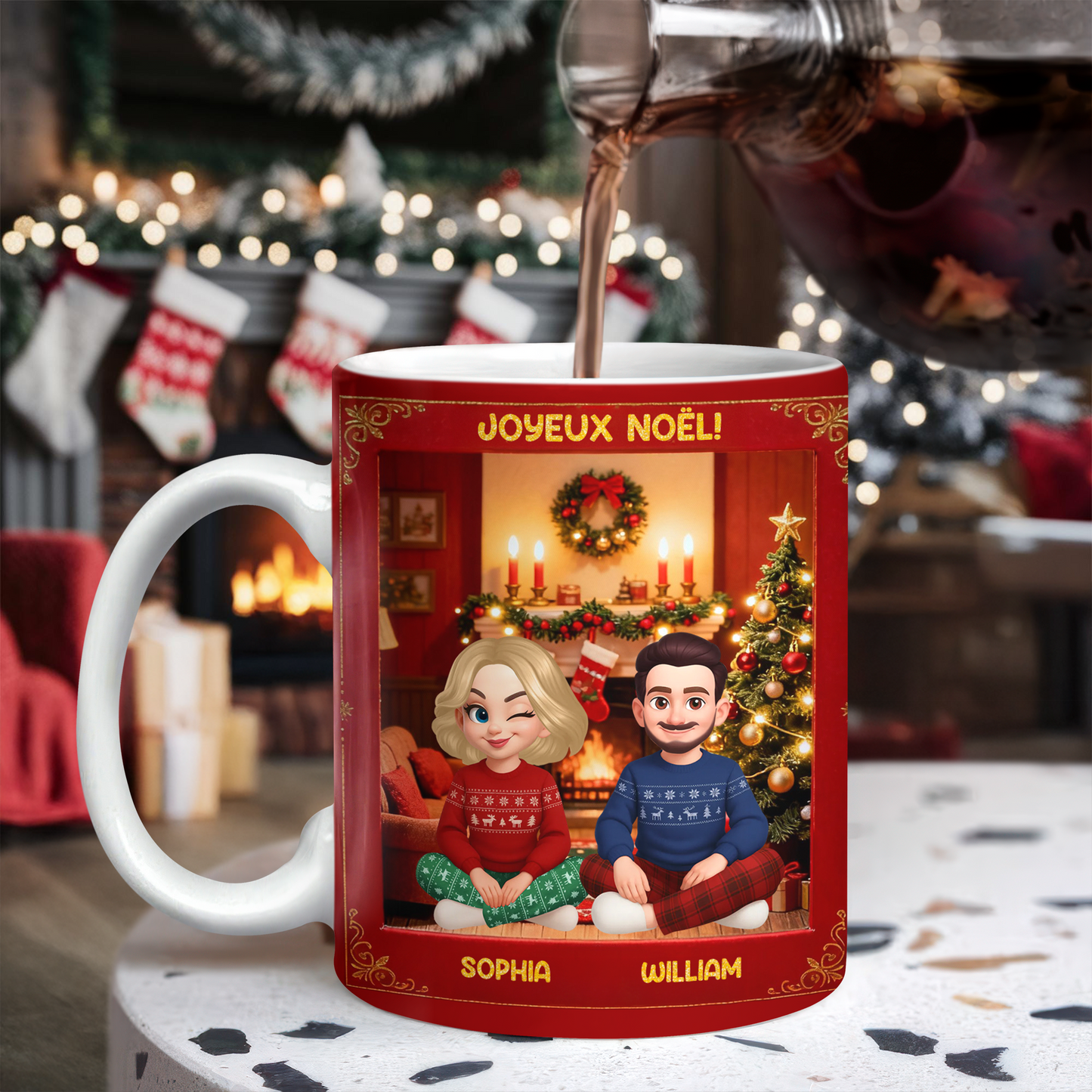 3D Joyeux Noël ! - Mug Personnalisé 3D Gonflé Effet