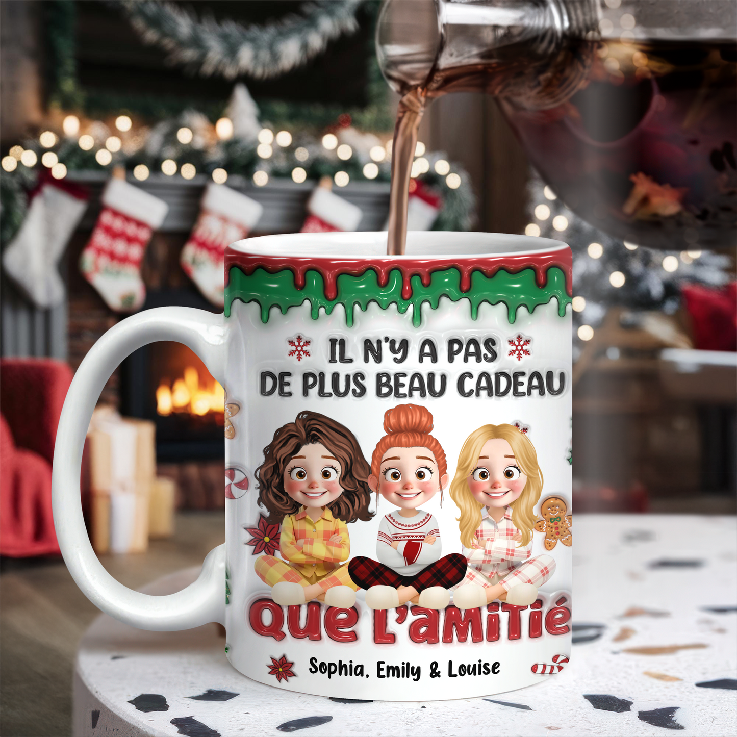 Il N’y A Pas De Plus Beau Cadeau Que L’amitié 2 - Mug Personnalisé 3D Gonflé Effet