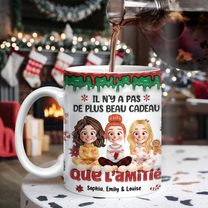 Il N’y A Pas De Plus Beau Cadeau Que L’amitié 2 - Mug Personnalisé 3D Gonflé Effet