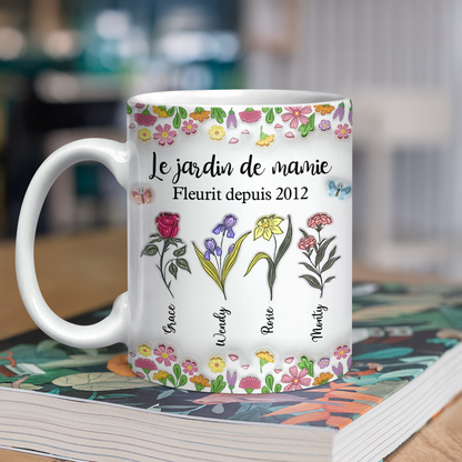 Le Jardin De Mamie 3D Effet- Mug Personnalisé 3D Gonflé Effet