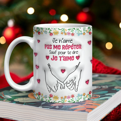 Il N’y A Pas De Plus Beau Cadeau Que L’amitié Fleur - Mug Personnalisé 3D Gonflé Effet