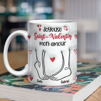 Joyeuse Saint-Valentin Mon Amour Couples - Mug Personnalisé