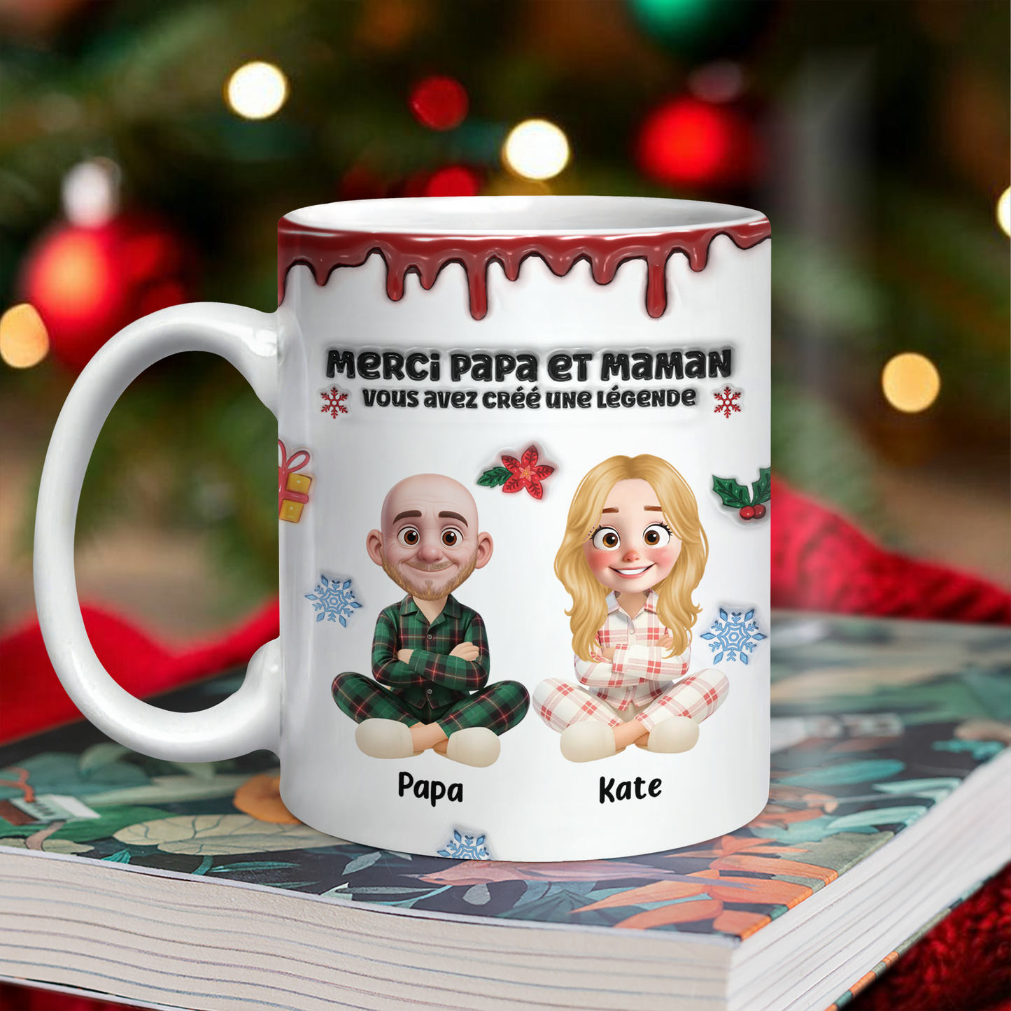 Merci Papa Et Maman, Vous Avez Créé Une Légende - Mug Personnalisé 3D Gonflé Effet