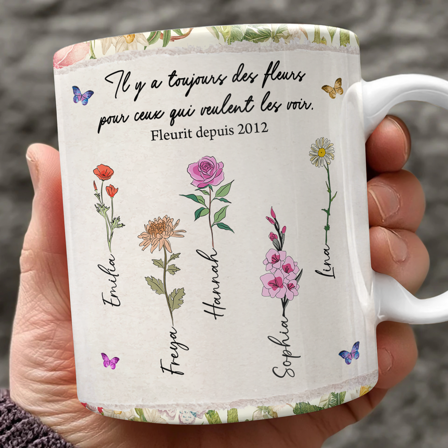 Il Y A Toujours Des Fleurs Pour Ceux Qui Veulent Les Voir - Mug Personnalisé