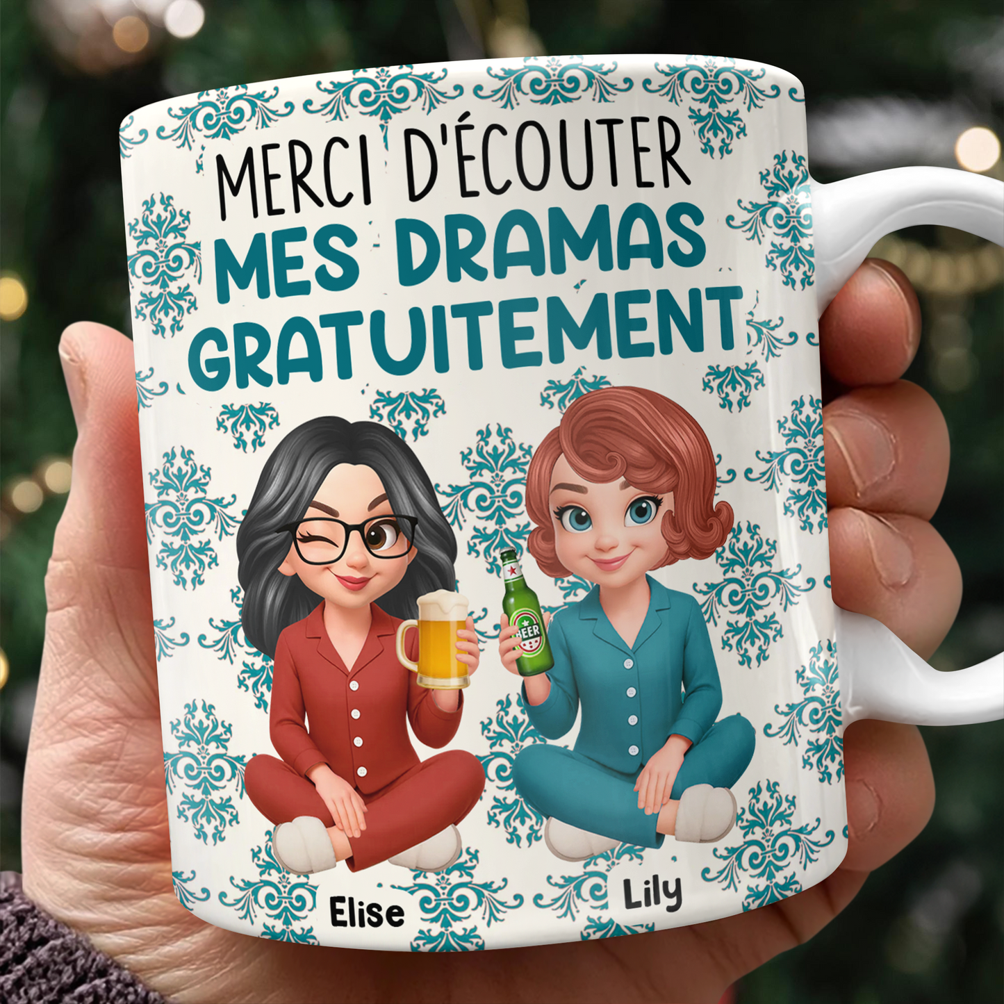 Merci D’écouter Mes Dramas Gratuitement - Mug Personnalisé 3D Gonflé Effet