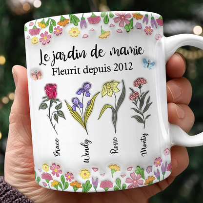 Le Jardin De Mamie 3D Effet- Mug Personnalisé 3D Gonflé Effet