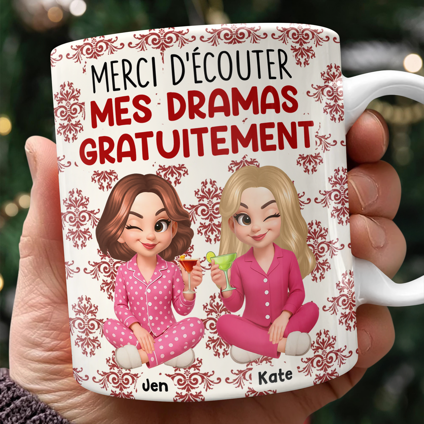 Merci D’écouter Mes Dramas Gratuitement - Mug Personnalisé 3D Gonflé Effet