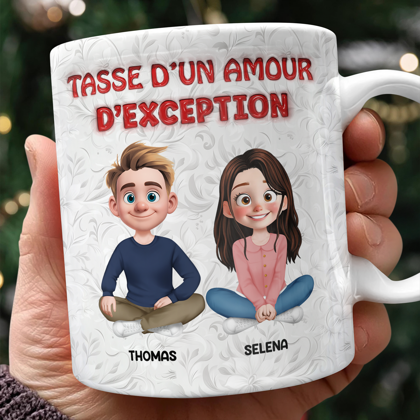 Tasse D’un Amour D’exception Je t’aime - Mug Personnalisé 3D Gonflé Effet