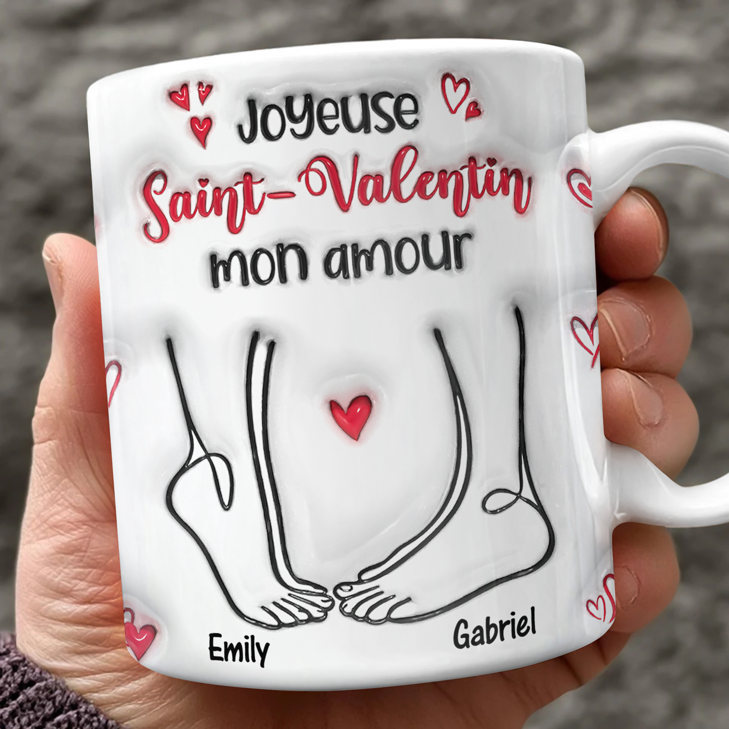 Joyeuse Saint-Valentin Mon Amour Couples - Mug Personnalisé