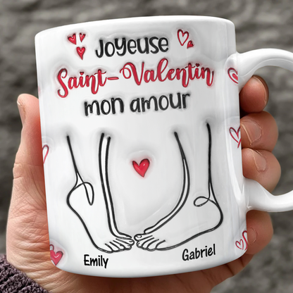 Joyeuse Saint-Valentin Mon Amour Couples - Mug Personnalisé