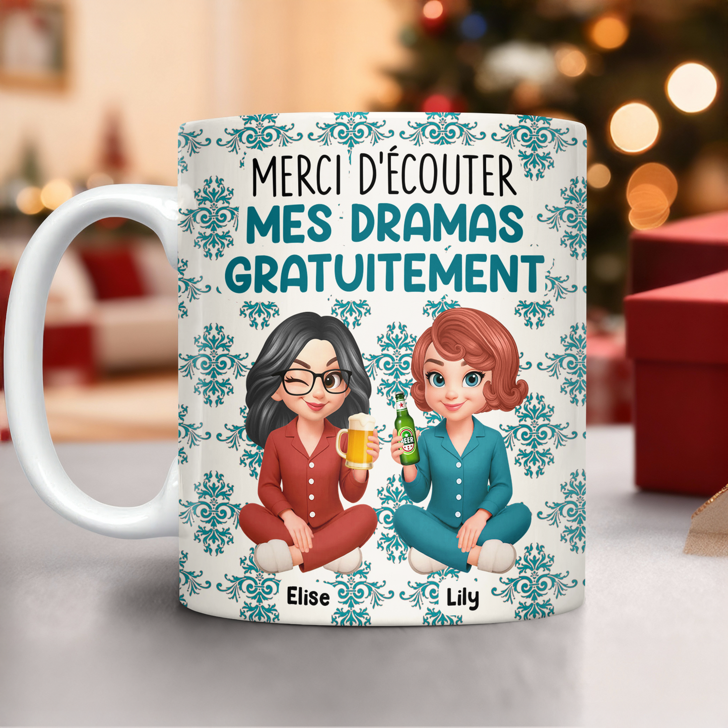 Merci D’écouter Mes Dramas Gratuitement - Mug Personnalisé 3D Gonflé Effet