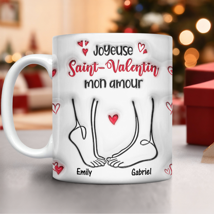 Joyeuse Saint-Valentin Mon Amour Couples - Mug Personnalisé