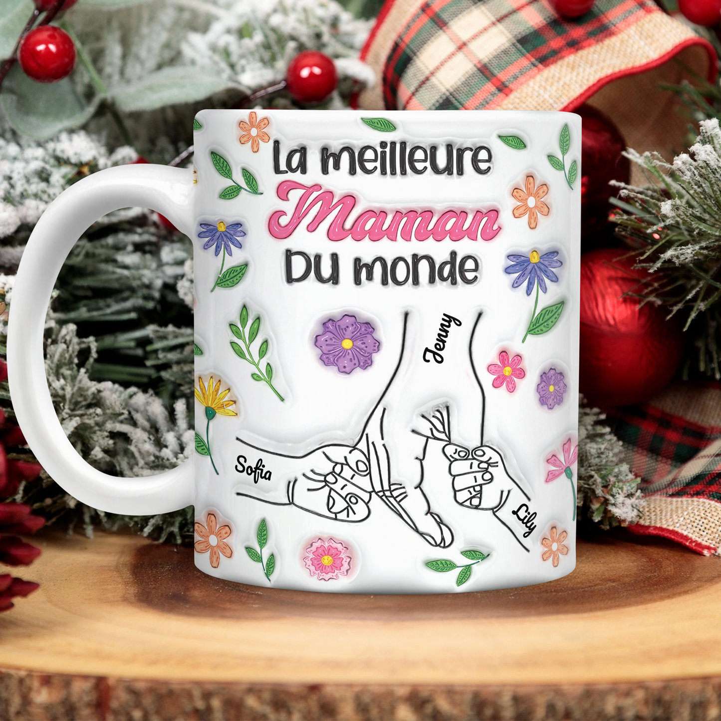 La Meilleure Maman Du Monde 3D Effet- Mug Personnalisé 3D Gonflé Effet