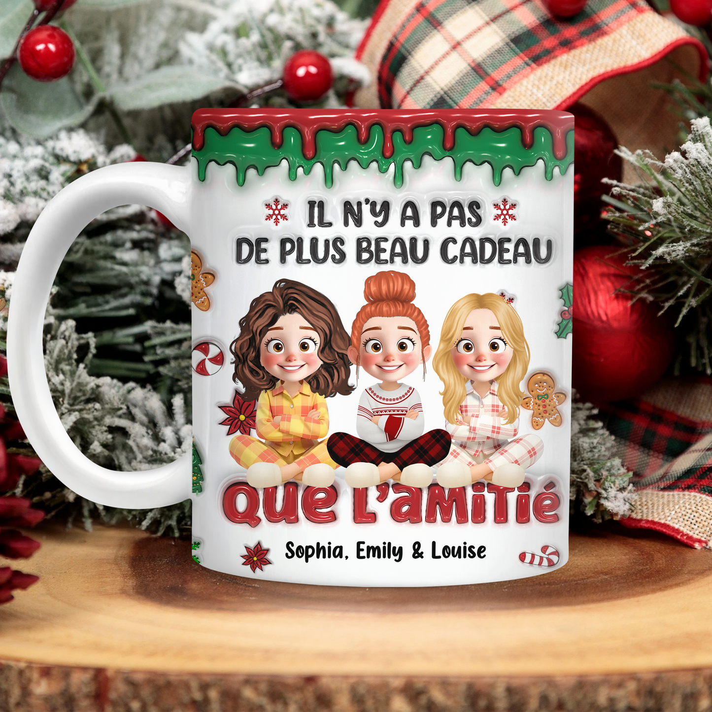 Il N’y A Pas De Plus Beau Cadeau Que L’amitié 2 - Mug Personnalisé 3D Gonflé Effet