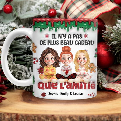 Il N’y A Pas De Plus Beau Cadeau Que L’amitié 2 - Mug Personnalisé 3D Gonflé Effet