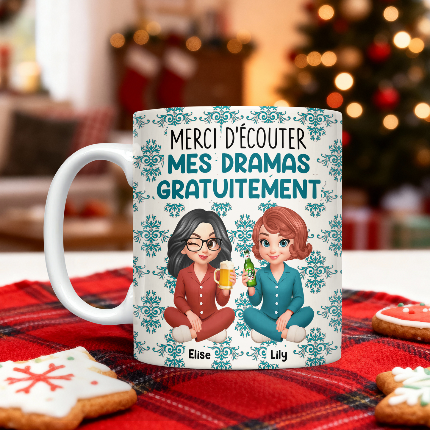 Merci D’écouter Mes Dramas Gratuitement - Mug Personnalisé 3D Gonflé Effet