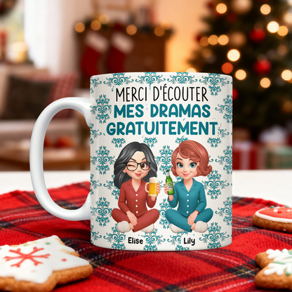 Merci D’écouter Mes Dramas Gratuitement - Mug Personnalisé 3D Gonflé Effet