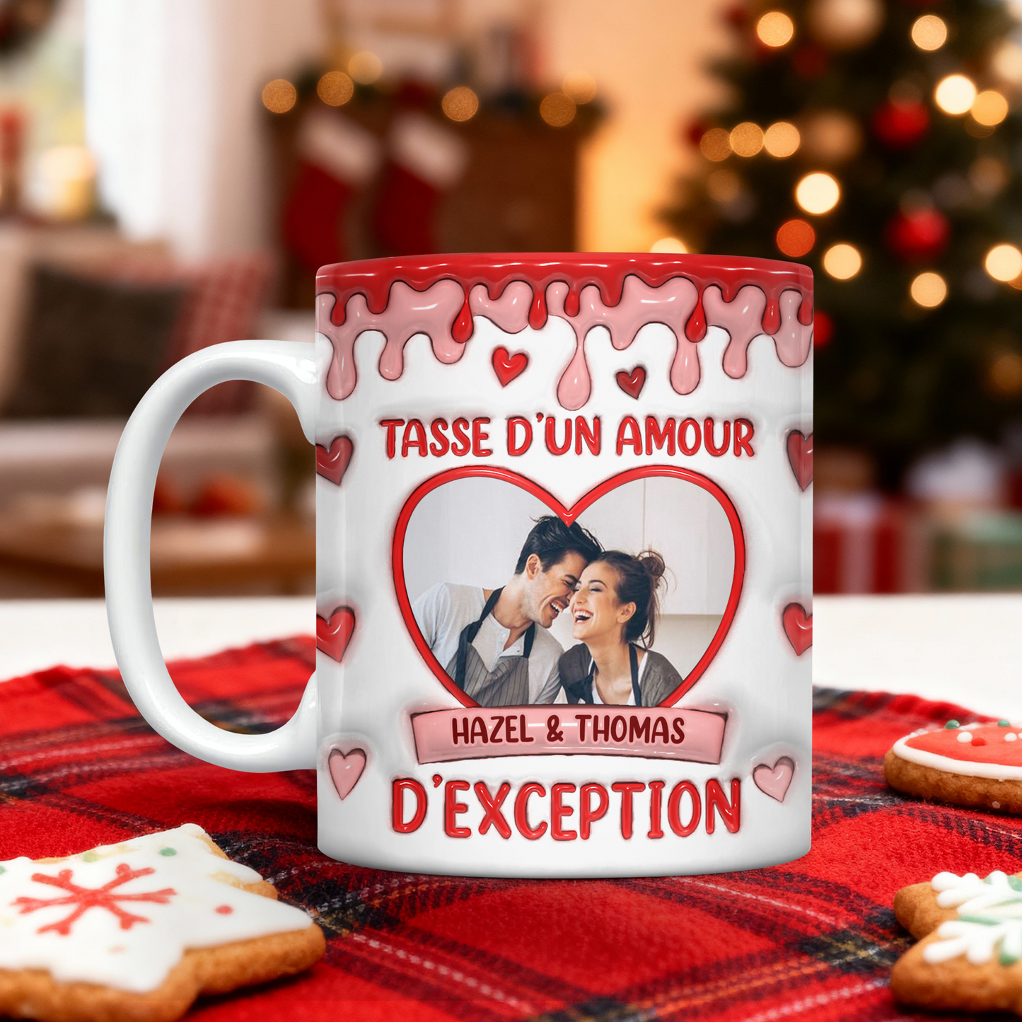 Tasse D’un Amour D’exception Je t’aime Photo - Mug Personnalisé 3D Gonflé Effet