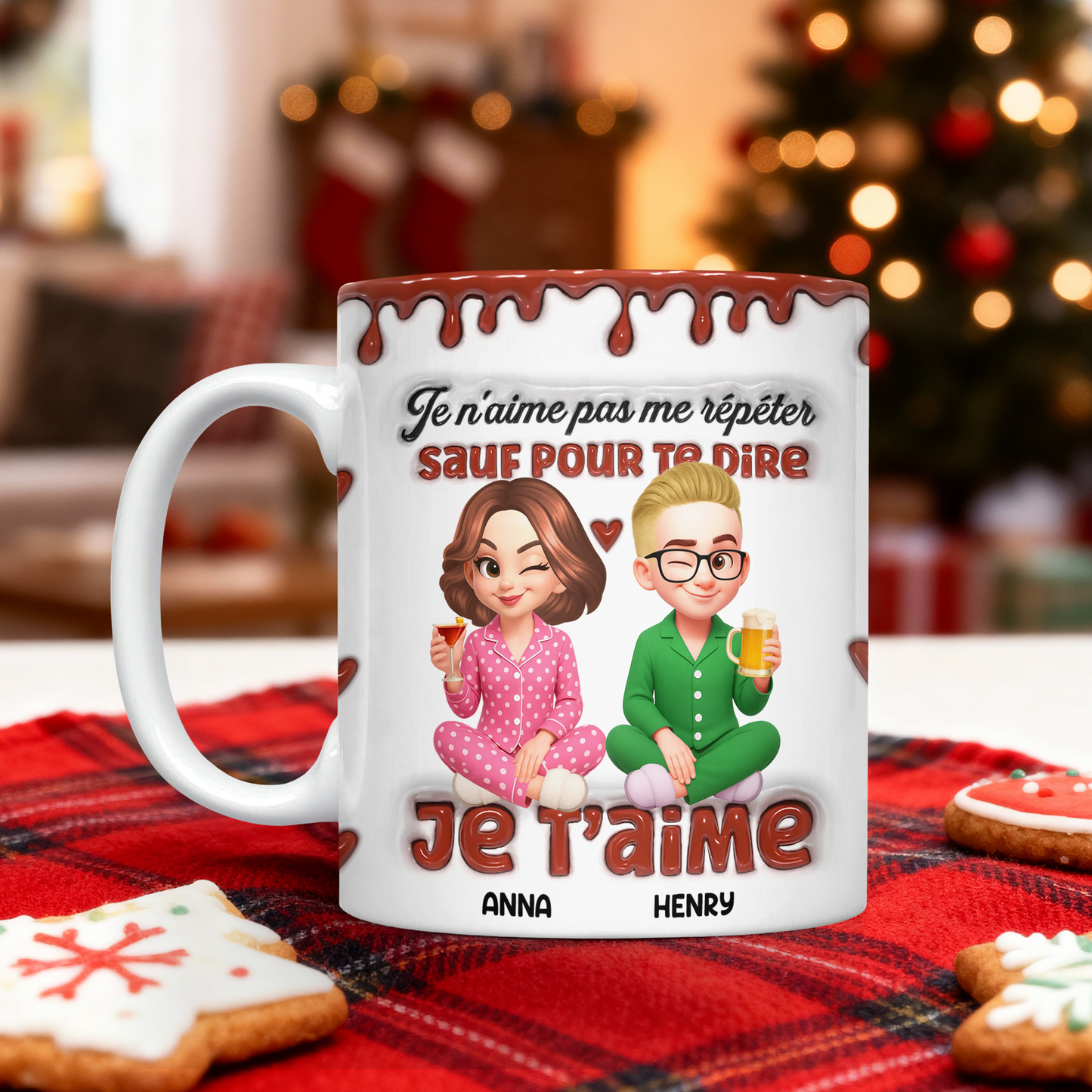 Sauf Pour Te Dire Je t’aime - Mug Personnalisé 3D Gonflé Effet