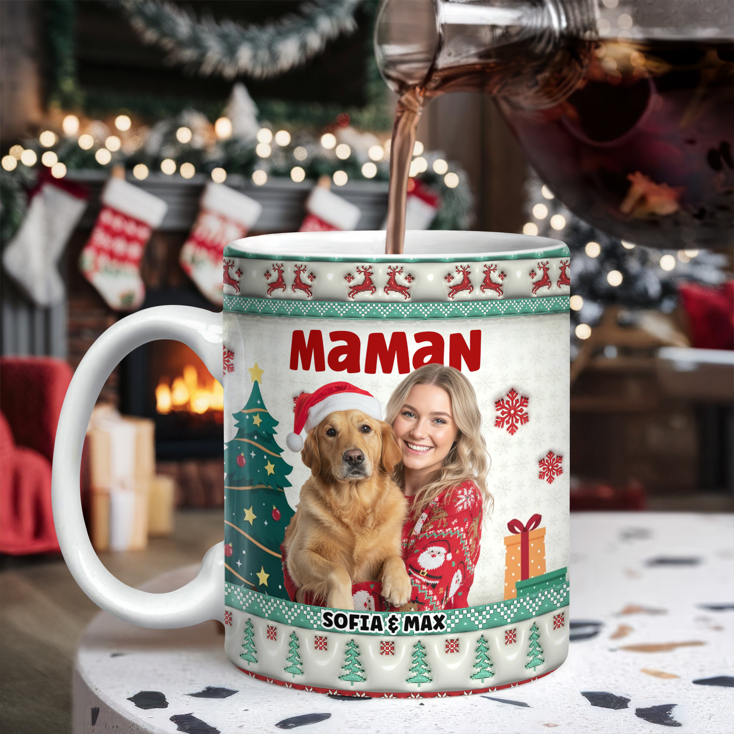 Grand-mère - Mug Personnalisé 3D Gonflé Effet