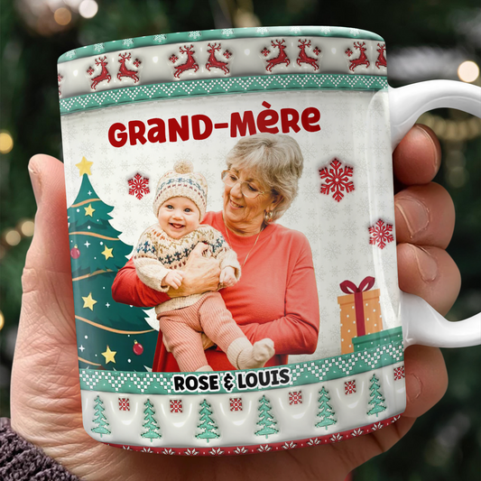 Grand-mère - Mug Personnalisé 3D Gonflé Effet