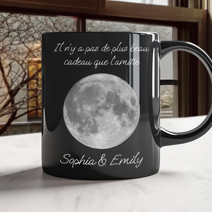 Noir Mug Il N’y A Pas De Plus Beau Cadeau Que L’amitié - Noir Mug Personnalisé