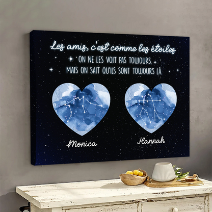 Regarde Les Étoiles - Impression Sur Toile Personnalisée - Cadeau Familial