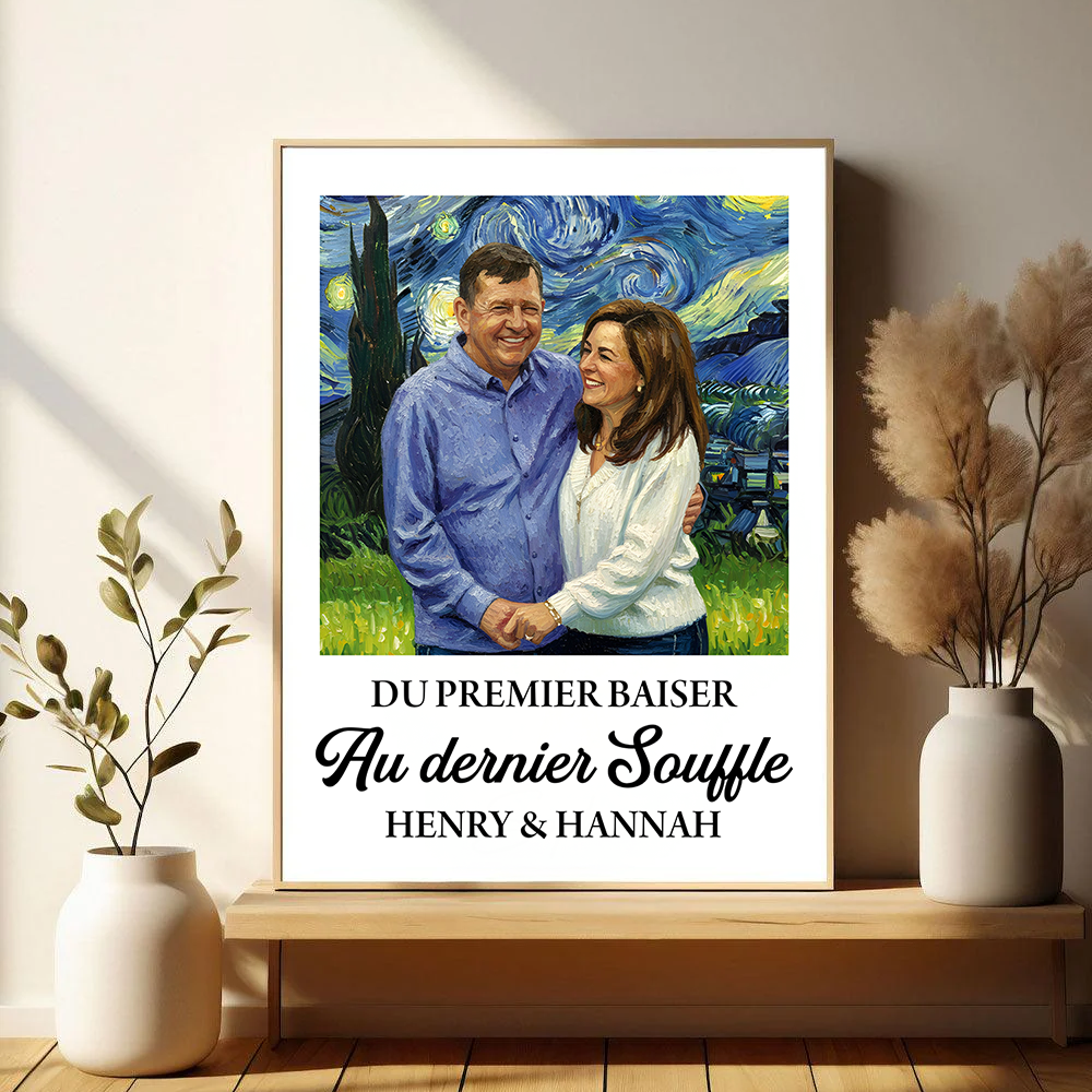 Du Premier Baiser Au Dernier Souffle - Impression Sur Toile Personnalisée - Cadeau Familial