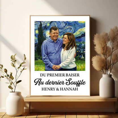 Du Premier Baiser Au Dernier Souffle - Impression Sur Toile Personnalisée - Cadeau Familial