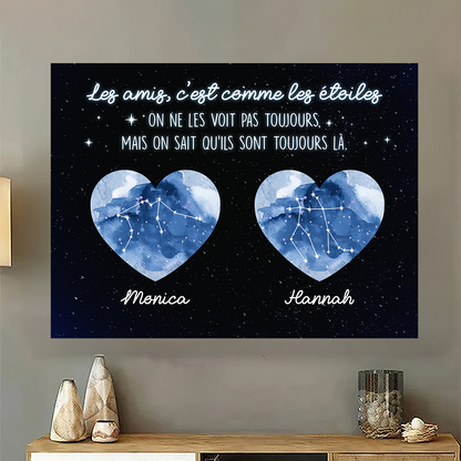 Regarde Les Étoiles - Impression Sur Toile Personnalisée - Cadeau Familial