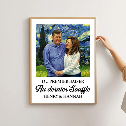 Du Premier Baiser Au Dernier Souffle - Impression Sur Toile Personnalisée - Cadeau Familial