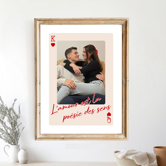 L'amour Est La Poésie Des Sens - Impression Sur Toile Personnalisée - Cadeau Familial