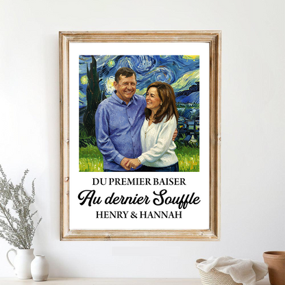 Du Premier Baiser Au Dernier Souffle - Impression Sur Toile Personnalisée - Cadeau Familial