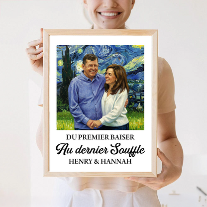 Du Premier Baiser Au Dernier Souffle - Impression Sur Toile Personnalisée - Cadeau Familial