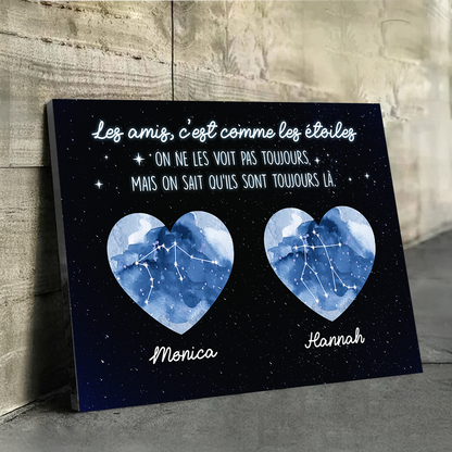 Regarde Les Étoiles - Impression Sur Toile Personnalisée - Cadeau Familial