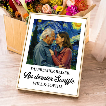 Du Premier Baiser Au Dernier Souffle - Impression Sur Toile Personnalisée - Cadeau Familial