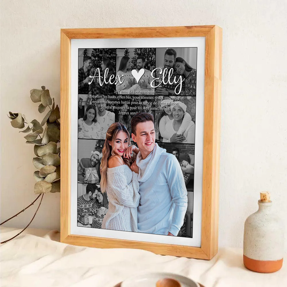Je T'aime Lyrics - Impression Sur Toile Personnalisée - Cadeau Familial