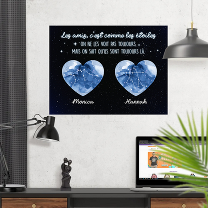 Regarde Les Étoiles - Impression Sur Toile Personnalisée - Cadeau Familial