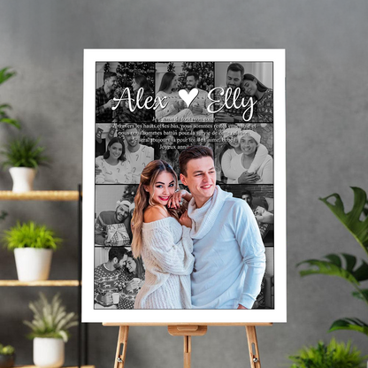 Je T'aime Lyrics - Impression Sur Toile Personnalisée - Cadeau Familial