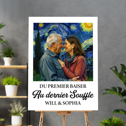 Du Premier Baiser Au Dernier Souffle - Impression Sur Toile Personnalisée - Cadeau Familial